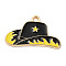 Light Gold Plated Alloy Enamel Pendants, Hat, 15x25.5x1.5mm, Hole: 1.6mm