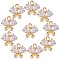 10Pcs Brass Micro Pave Clear Cubic Zirconia Charms, Long-Lasting Plated, Butterfly, Real 18K Gold Plated, 11x14x4.5mm, Hole: 3.4mm