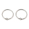 Non-Tarnish 304 Stainless Steel Captive Bead Rings, Nose Rings, Stainless Steel Color, 11.5~12mm, Pin: 0.8mm
