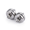 Tarnish Resistant 304 Stainless Steel Magnetic Clasps with Loops, Rondelle, Stainless Steel Color, 10.5mm, Hole: 1.4mm