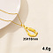 Stainless Steel Shell Pendant Necklaces for Women, Golden, 15.75 inch(40cm)