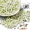 Baking Paint Glass Seed Beads, Round Hole, Teardrop, Yellow Green, 5~5.5x4~5x3~3.5mm, Hole: 1.2mm, about 2500pcs/pound