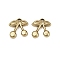 304 Stainless Steel Pendants, Cherry Charm, Golden, 15x14.5x4mm, Hole: 1.8mm