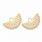 304 Stainless Steel Filigree Joiners, Fan, Golden, 27x43x0.5mm, Hole: 1.2~6mm
