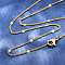 Brass Chain Necklaces, with Lobster Claw Clasps, Real 18K Gold Plated, 17.5 inch(44.5cm)