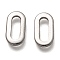 Non-Tarnish 304 Stainless Steel Linking Rings, Oval, Stainless Steel Color, 12x6.5x1.3mm, Inner Diameter: 8x3mm