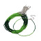 Faceted Rondelle Glass Beaded Necklace for Women, with Alloy Clasps, Green, 15.16~15.94 inch(38.5~40.5cm), 2mm