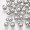 CCB Plastic Charms, for DIY Jewelry Making, Round, Silver, 7~8x5x5mm, Hole: 1.4mm, about 6800pcs/500g