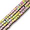Electroplated Natural Lava Rock Beads Strands, Cube, Rainbow Plated, 3x3x3mm, Hole: 1~1.2mm, about 133pcs/strand, 16.14''(41cm)