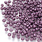 6/0 Baking Paint Glass Round Seed Beads, Purple, 4~5x3~4mm, Hole: 1~2mm, about 4500pcs/pound