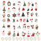 Christmas Theme Alloy Enamel Pendants, Cadmium Free & Lead Free, Mixed Shapes, Light Gold, Mixed Color, 13.5~25.5x7.5~18.5x1~5mm, hole: 2mm, 50pcs/bag