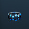 Luminous 304 Stainless Steel Star Finger Ring, Glow In The Dark Jewelry for Women, Stainless Steel Color, US Size 7 3/4(17.9mm)