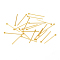 304 Stainless Steel Ball Head Pins, Golden, 20x0.6mm, 22 Gauge, Head: 1.8mm