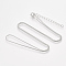 Brass Round Snake Chain Necklace Making, with Lobster Claw Clasps, Platinum, 24.4 inch(62.2cm), 1.2mm