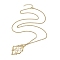 Stainless Steel Macrame Pouch Empty Stone Holder for Necklace Makings, Golden, 28.19 inch(71.6cm)