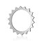 Tarnish Resistant 201 Stainless Steel Linking Rings, Sun, Stainless Steel Color, 17.5x1mm, Hole: 13.5mm