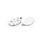 304 Stainless Steel Pendants, with Crystal Rhinestone, Oval with Star, Stainless Steel Color, 19x11.5x1.5mm, Hole: 1.5mm