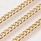 Ion Plating(IP) Handmade 304 Stainless Steel Curb Chains, Unwelded, with Spool, Golden, 4.2x3x0.6mm, about 32.8 Feet(10m)/roll