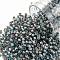 TOHO Round Seed Beads, Japanese Seed Beads, (1072) Cocoa Lined Aqua, 8/0, 3mm, Hole: 1mm, about 222pcs/bottle, 10g/bottle