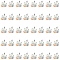 40Pcs Opaque Resin Animal Pendants, Cow Charms, with Stainless Steel Color Plated 304 Stainless Steel Loops, White, 13.5x16x10mm, Hole: 2mm