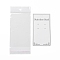 Paper Display Cards, with OPP Cellophane Bags, for Bracelet, Necklace, Earring Storage, Rectangle with Word Stainless Steel Pattern, White, Card: 13x7x0.05cm, Bag: 19x8x0.02mm