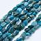 Natural Apatite Beads Strands, Tumbled Stone, Nuggets, 5~12x4~9mm, Hole: 1mm, 38cm