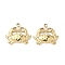 304 Stainless Steel Pendants, with ABS Plastic Imitation Pearl, Real 18K Gold Plated, Crab, 14x16x2.5mm, Hole: 1.4mm