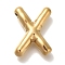 PVD Vacuum Plating 304 Stainless Steel Pendants, Real 18K Gold Plated, Letter Charm, Letter X, 19.5x14x4.5mm, Hole: 2mm