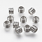 Tarnish Resistant 202 Stainless Steel Beads, Grooved Column, Stainless Steel Color, 6x4.5mm, Hole: 4mm