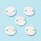 201 Stainless Steel Links connectors, Flat Round, Silver, 10x1mm, Hole: 1.4mm