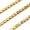 304 Stainless Steel Horse Eye Link Chains, Ion Plating(IP), Unwelded, with Spool, Golden, 7.5x5.5x3.5mm