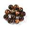 Resin Beads, Round, Two Tone, Olive Drab, 8mm, Hole: 2mm