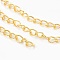 Iron Twisted Chains, Unwelded, with Spool, Oval, Golden, 5x3.5x0.7mm, about 328.08 Feet(100m)/roll