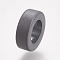 Non-magnetic Synthetic Hematite Beads, Large Hole Beads, Frosted, Ring, Original Color, 12x4mm, Hole: 7mm