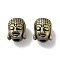 Tibetan Style Brass Beads, Cadmium Free & Lead Free, Buddha Head, Antique Bronze, 8.5x7x7mm, Hole: 2mm