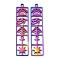 Ion Plating(IP) 304 Stainless Steel Pendants, Rectangle Charm, Rainbow Color, 33.5x8x1.5mm, Hole: 1.4mm