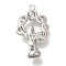 Brass Fold Over Clasps, Cadmium Free & Nickel Free & Lead Free, Oval, Platinum, 24mm
