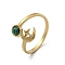 304 Stainless Steel with Synthetic Turquoise Ring, Inner Diameter:  18mm