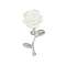 Brass Pendants, with Resin, Flower Charms, Platinum, 33x16x7.5mm, Hole: 1mm and 1.2mm