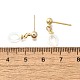 Овальные серьги-гвоздики из латуни EJEW-Z086-05G-5