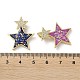 Латунные микропаве прозрачные подвески с фианитом KK-C045-25G-3