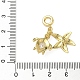Европейские подвески-шармы с морскими животными из латуни KK-I371-39G-01-3