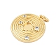 Латунные микропаве прозрачные подвески с фианитом KK-G522-30G-2