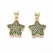 Латунные микро проложить кубического циркония подвески KK-T071-136G-04