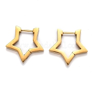 Серьги-кольца Huggie Hoop из нержавеющей стали 304 в форме звезды STAS-J033-05G