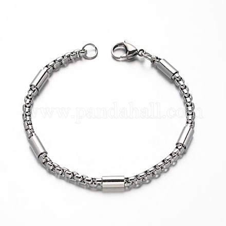 Устойчивые к потускнению браслеты-цепочки X-BJEW-M125-01P-1