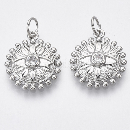 Латунные микро проложить кубического циркония подвески KK-R130-005P-NF-1
