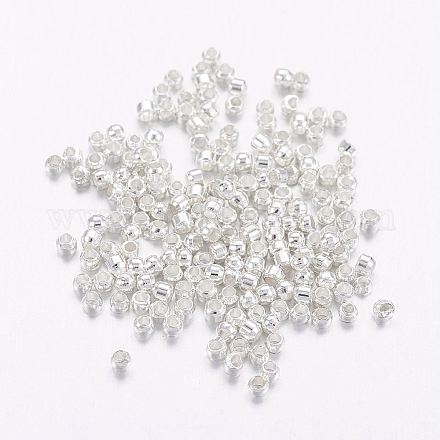 Зажимные бусины из латуни KK-E002-S-NF-1