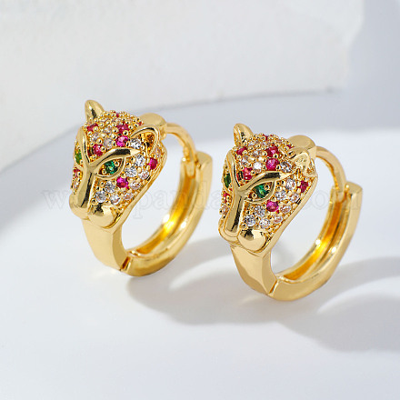 Серьги-кольца из латуни с паве из циркония NQ9998-1-1