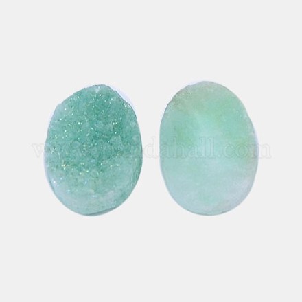 Гальванизирует естественно druzy кристально кабошоны G-L048-18x13mm-15-1